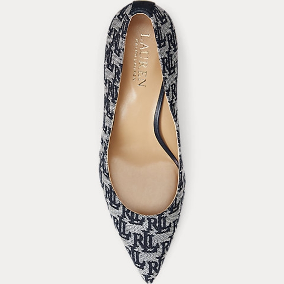 Lauren Ralph Lauren Lanette Monogram Jacquard Pump new - Picture 2 of 9
